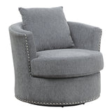 Morelia Dark Gray Swivel Chair - Ornate Home