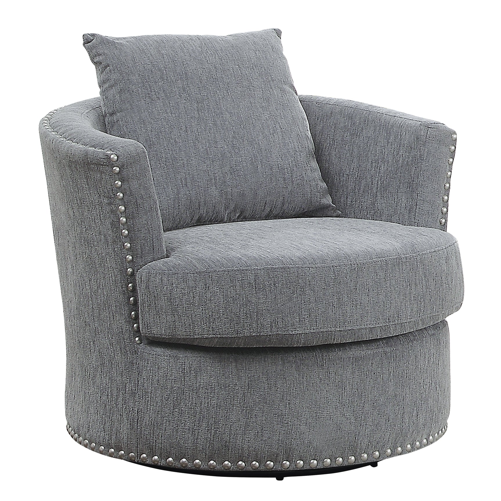 Morelia Dark Gray Swivel Chair - Ornate Home