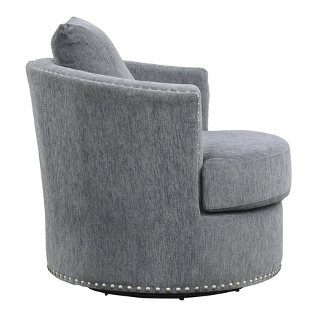 Morelia Dark Gray Swivel Chair - Ornate Home