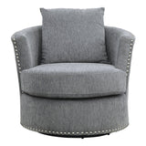 Morelia Dark Gray Swivel Chair - Ornate Home