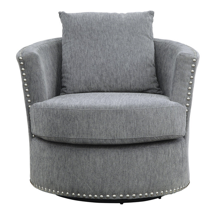 Morelia Dark Gray Swivel Chair - Ornate Home