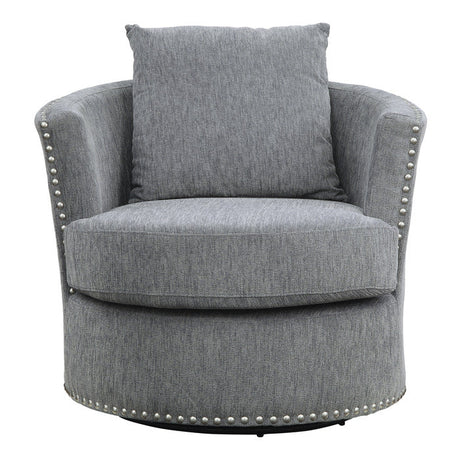 Morelia Dark Gray Swivel Chair - Ornate Home