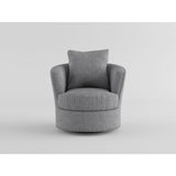 Morelia Dark Gray Swivel Chair - Ornate Home