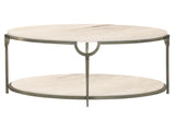 Morello Faux Carrara/Oxidized Nickel Cocktail Table - Ornate Home