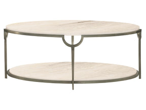 Morello Faux Carrara/Oxidized Nickel Cocktail Table - Ornate Home