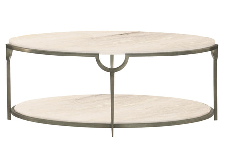 Morello Faux Carrara/Oxidized Nickel Cocktail Table - Ornate Home