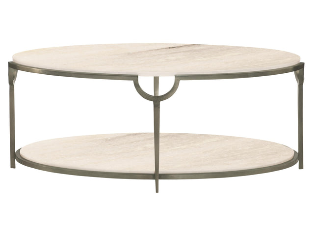 Morello Faux Carrara/Oxidized Nickel Cocktail Table - Ornate Home