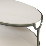 Morello Faux Carrara/Oxidized Nickel Cocktail Table - Ornate Home