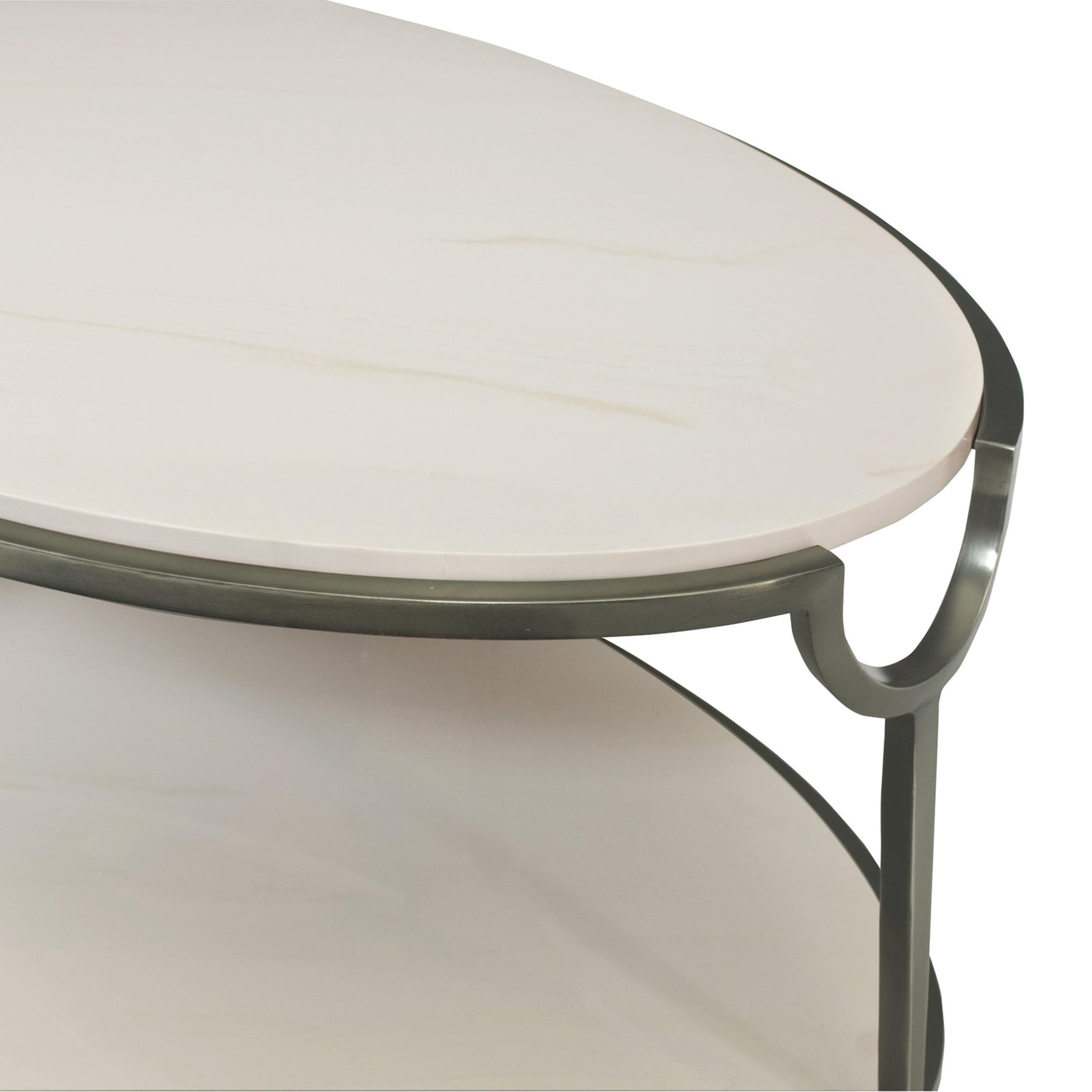 Morello Faux Carrara/Oxidized Nickel Cocktail Table - Ornate Home