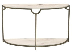 Morello Faux Carrara/Oxidized Nickel Console Table - Ornate Home