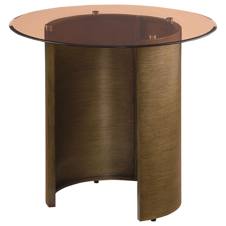 Morena Brushed Bronze End Table - Ornate Home