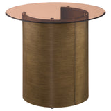 Morena Brushed Bronze End Table - Ornate Home