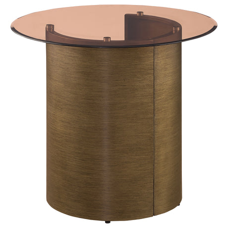 Morena Brushed Bronze End Table - Ornate Home
