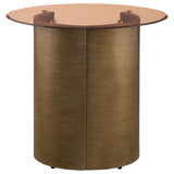 Morena Brushed Bronze End Table - Ornate Home