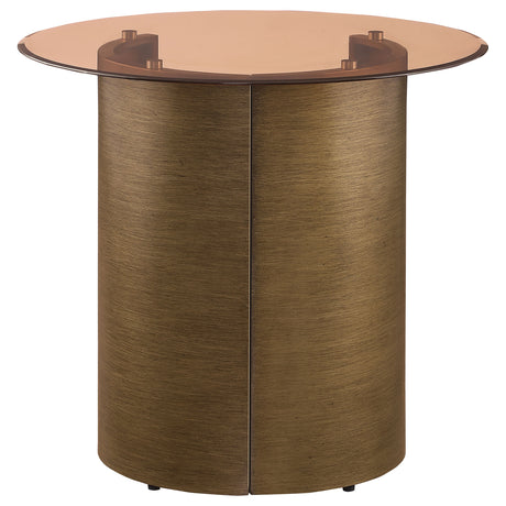 Morena Brushed Bronze End Table - Ornate Home