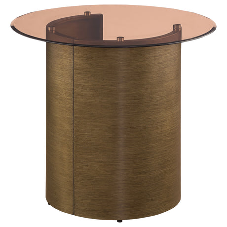 Morena Brushed Bronze End Table - Ornate Home