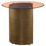 Morena Brushed Bronze End Table - Ornate Home