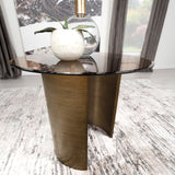 Morena Brushed Bronze End Table - Ornate Home