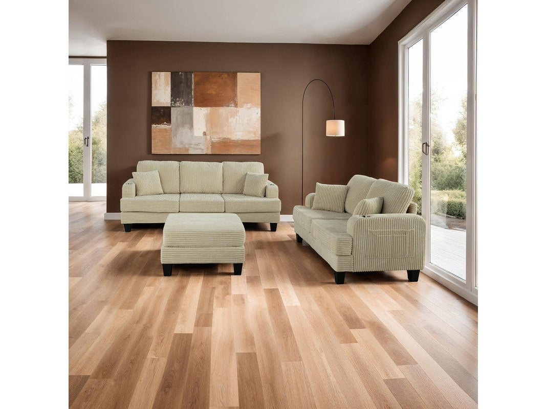 Moretaine Beige Loveseat - Ornate Home