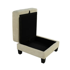Moretaine Beige Storage Ottoman - Ornate Home