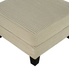 Moretaine Beige Storage Ottoman - Ornate Home