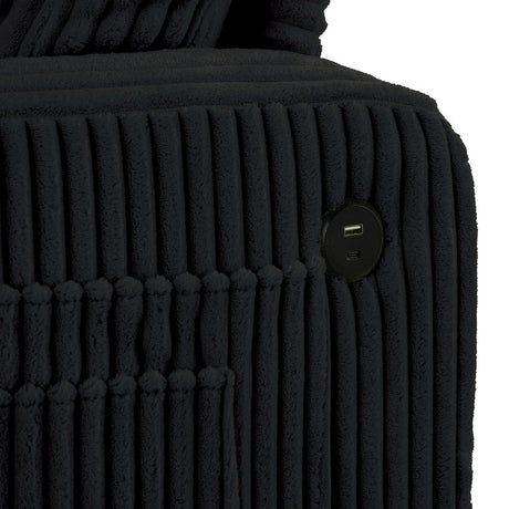 Moretaine Black Sofa - Ornate Home