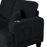 Moretaine Black Sofa - Ornate Home