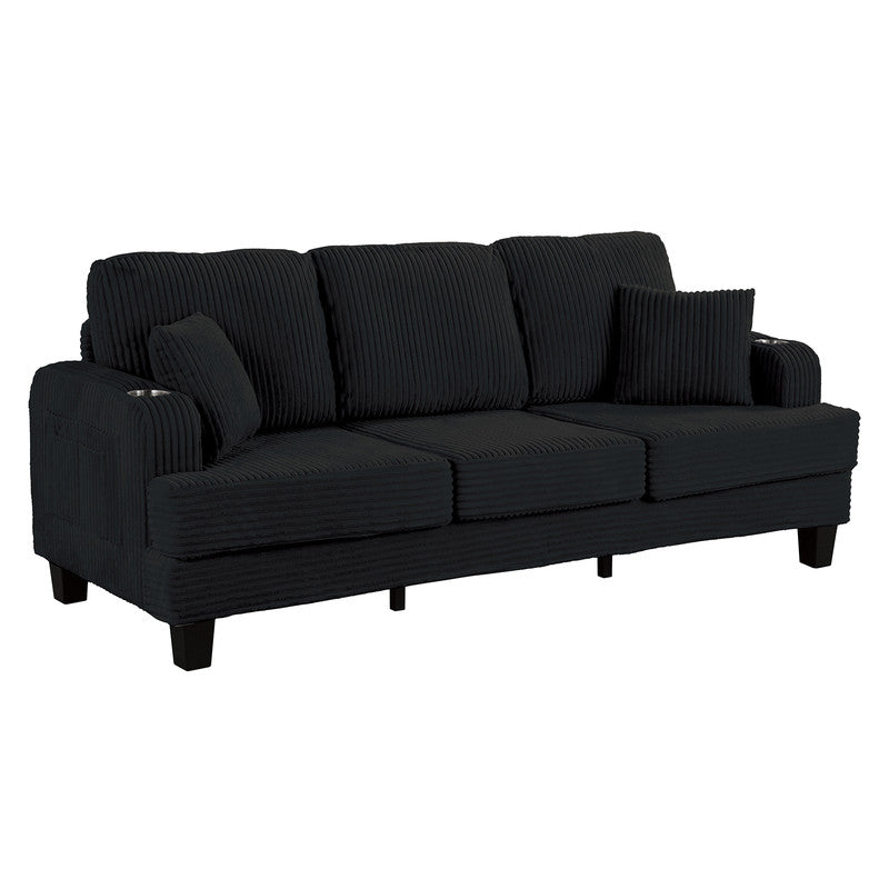 Moretaine Black Sofa - Ornate Home