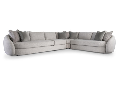 Moretti Beige/Tan Fabric Sectional - Ornate Home