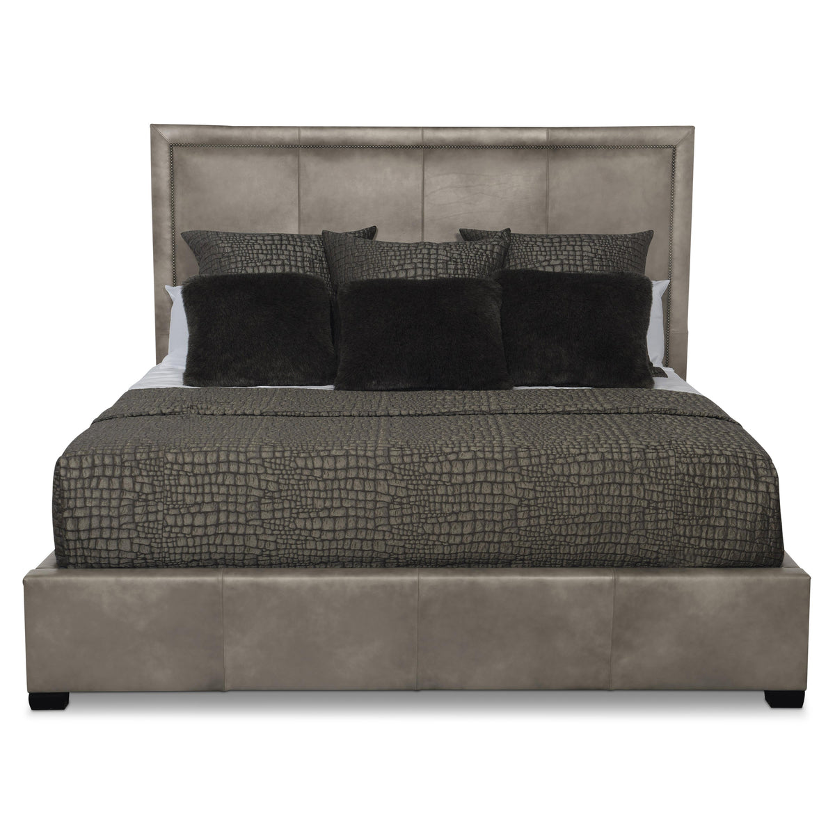 Morgan Espresso King Panel Bed (54" H) - Ornate Home