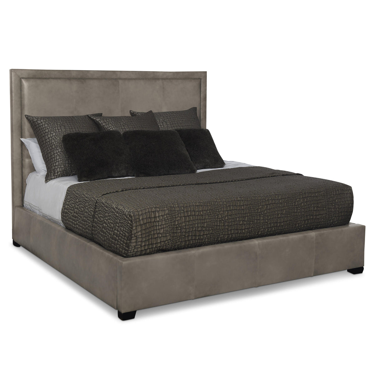Morgan Espresso Queen Panel Bed (54" H) - Ornate Home