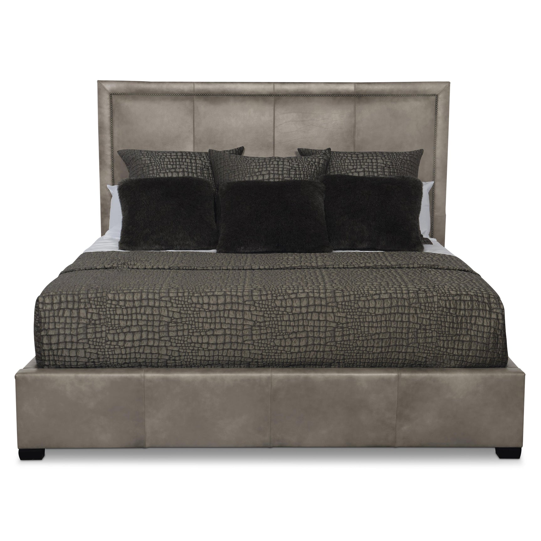 Morgan Espresso Queen Panel Bed (54" H) - Ornate Home