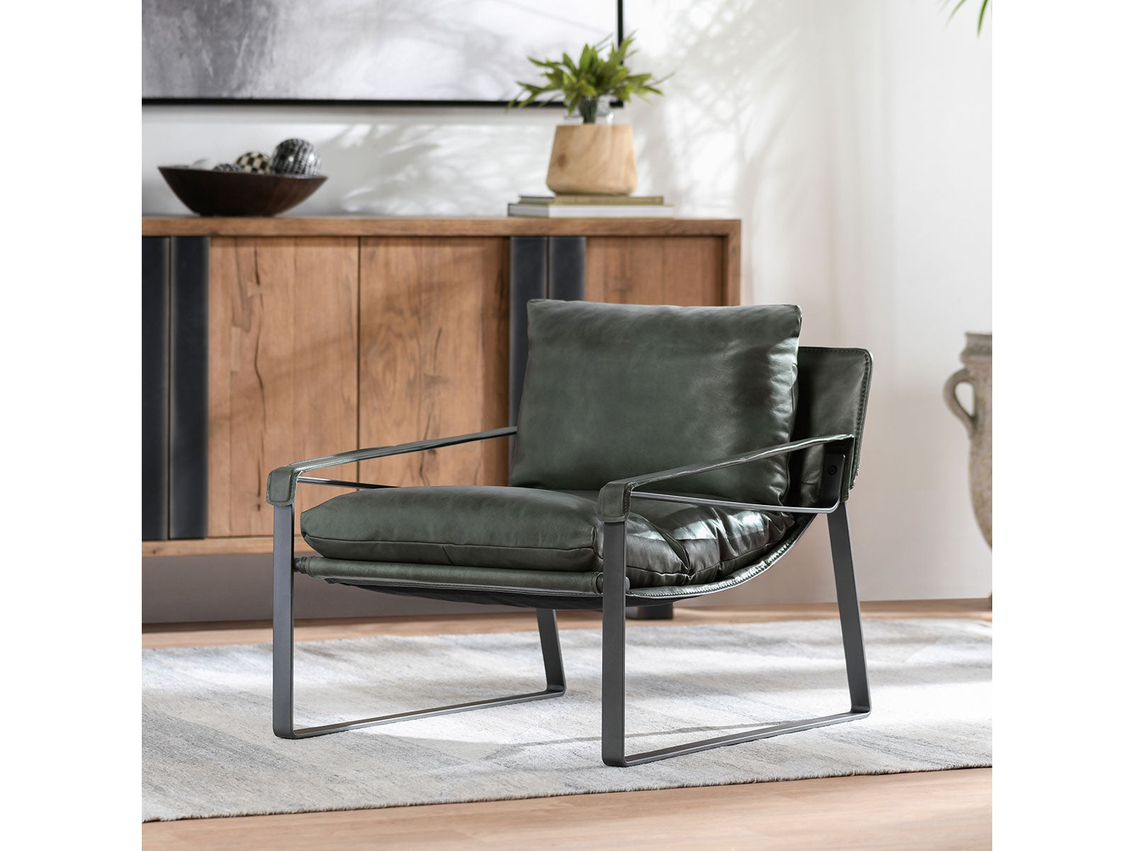 Morgan Forest Green Accent Chair - Ornate Home