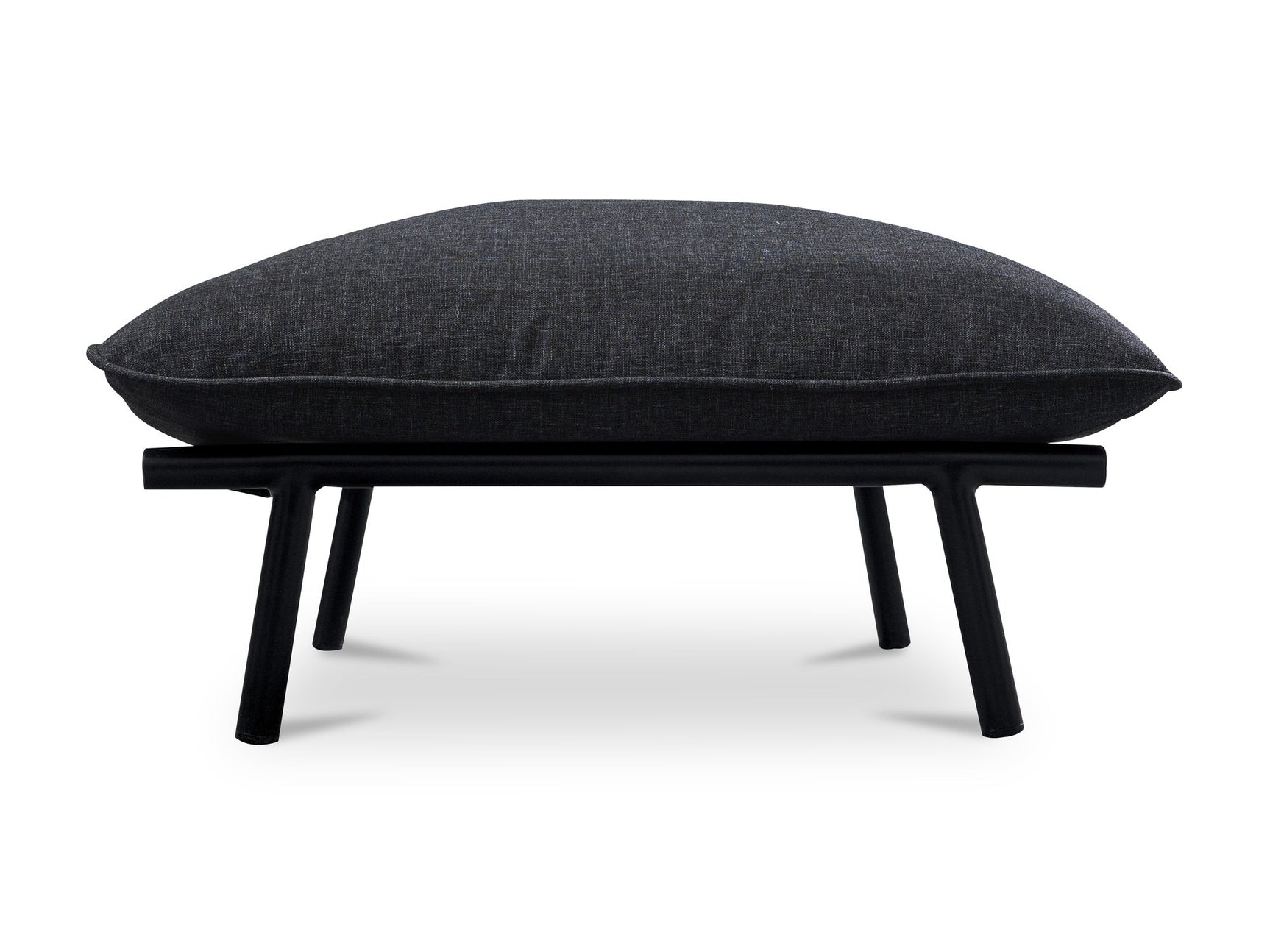 Morgan Speckled Charcoal Outdoor Ottoman - Ornate Home