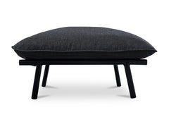 Morgan Speckled Charcoal Outdoor Ottoman - Ornate Home