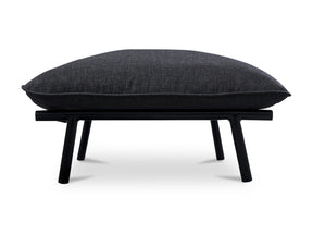Morgan Speckled Charcoal Outdoor Ottoman - Ornate Home