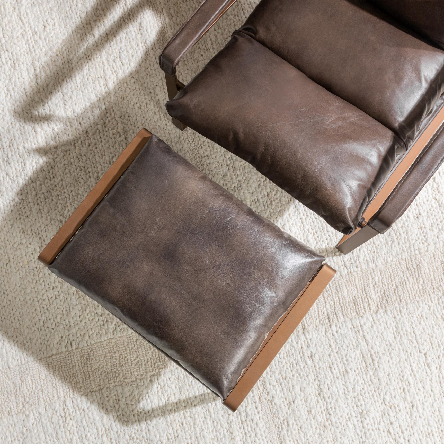 Morgan Truffle Brown Stool - Ornate Home