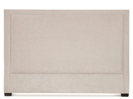 Morgan White/Cream Fabric Headboard King - Ornate Home