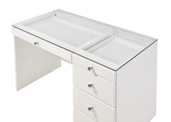 Morgan White Vanity Set w/LED Mirror - Ornate Home