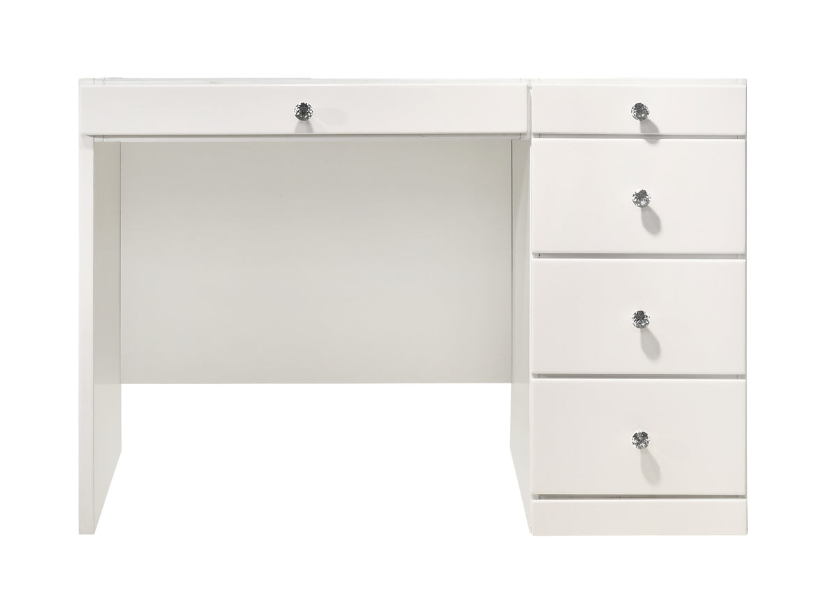 Morgan White Vanity Set w/LED Mirror - Ornate Home
