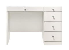 Morgan White Vanity Set w/LED Mirror & Stool - Ornate Home