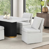 Morges Black/White 5 Piece Dining Set with 4 Square Chairs - Ornate Home