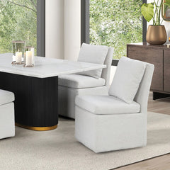 Morges Black/White 5 Piece Dining Set with 4 Square Chairs - Ornate Home
