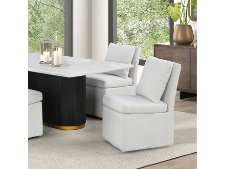 Morges Black/White 7 Piece Dining Set - Ornate Home