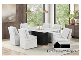 Morges Black/White 7 Piece Dining Set - Ornate Home