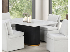 Morges Black/White Dining Table - Ornate Home