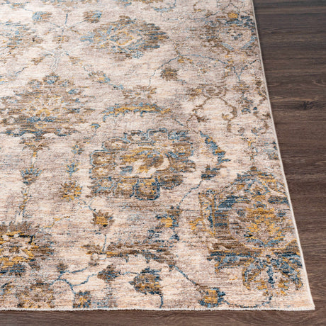 Morinville Teal Floral Rug - Ornate Home