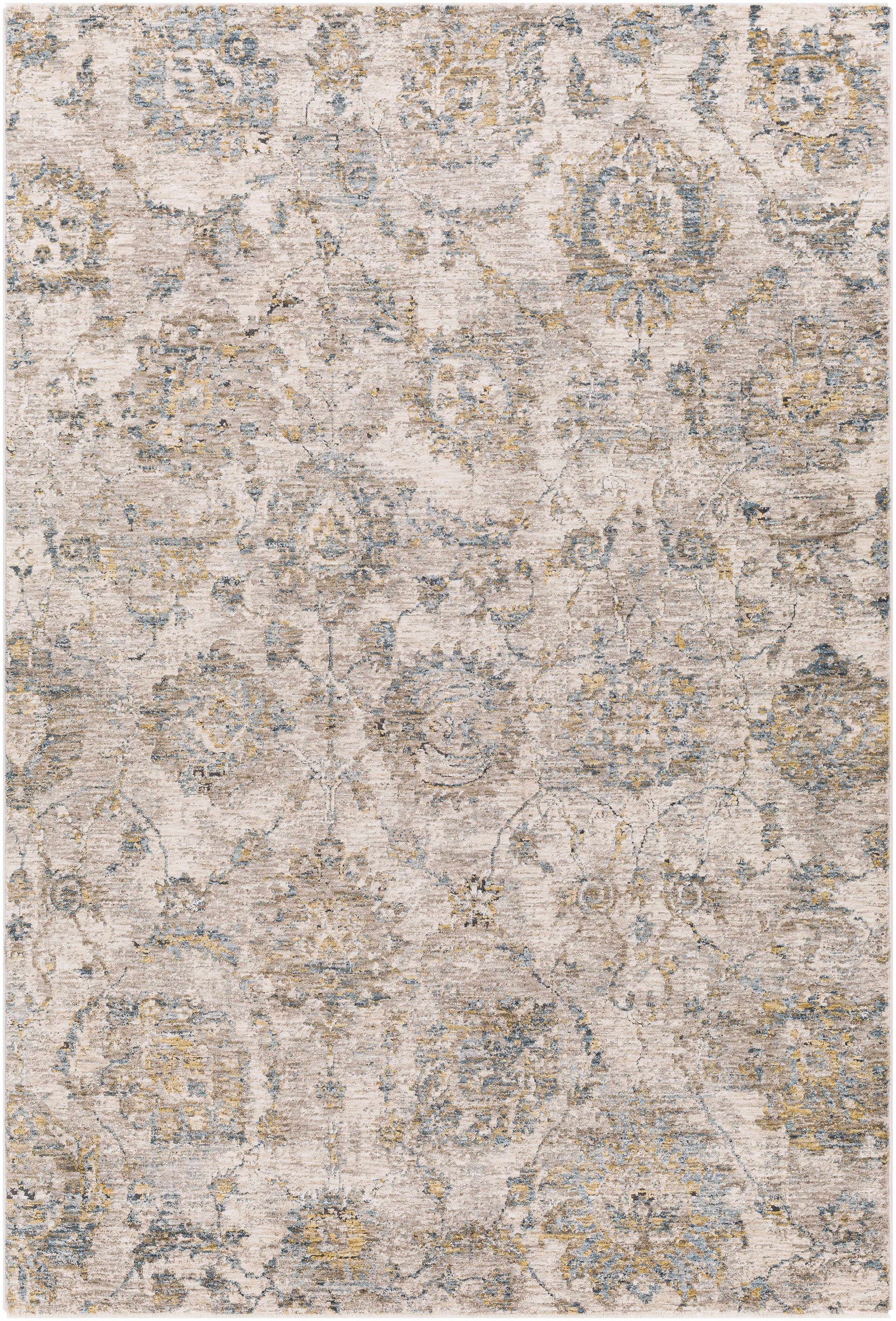 Morinville Teal Floral Rug - Ornate Home