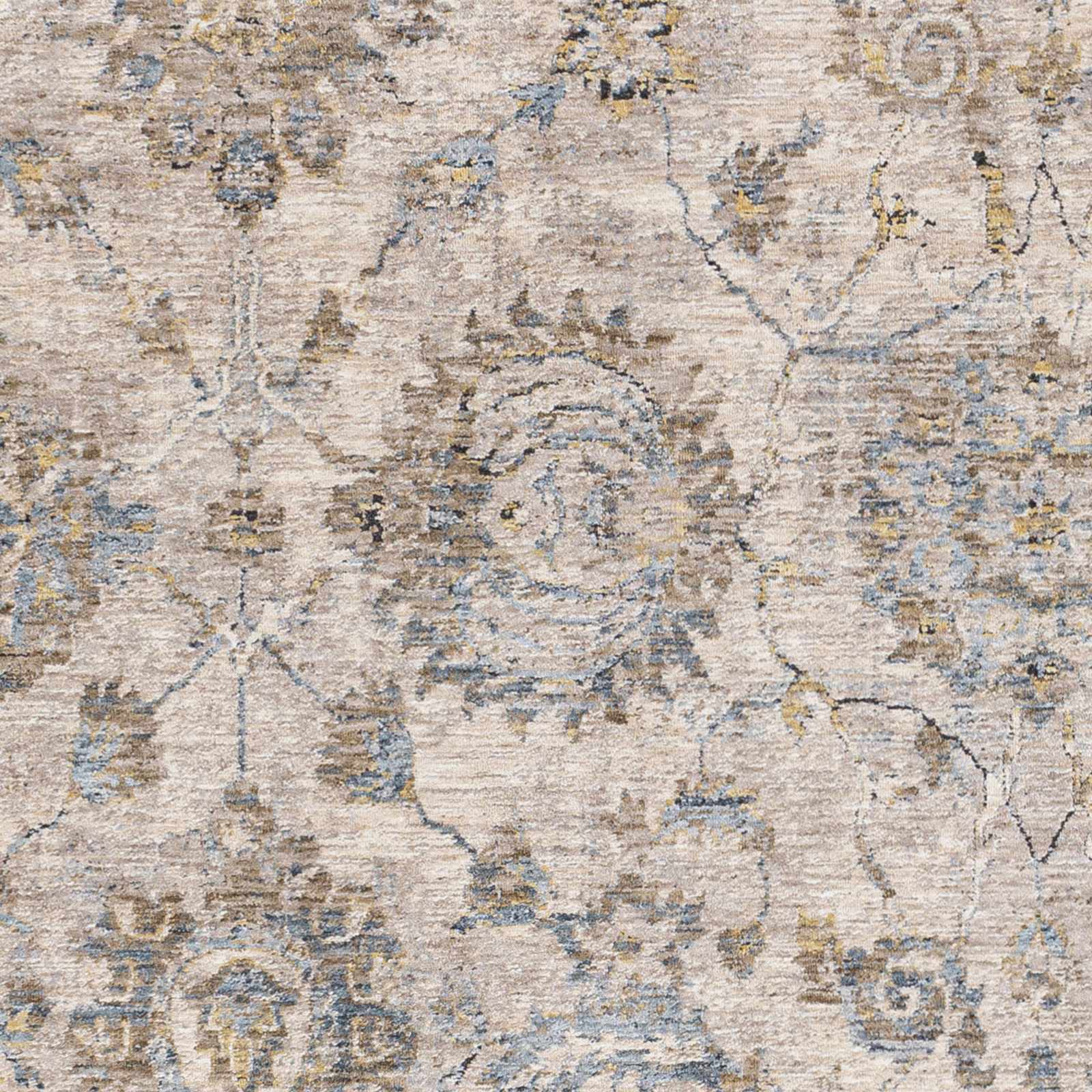 Morinville Teal Floral Rug - Ornate Home