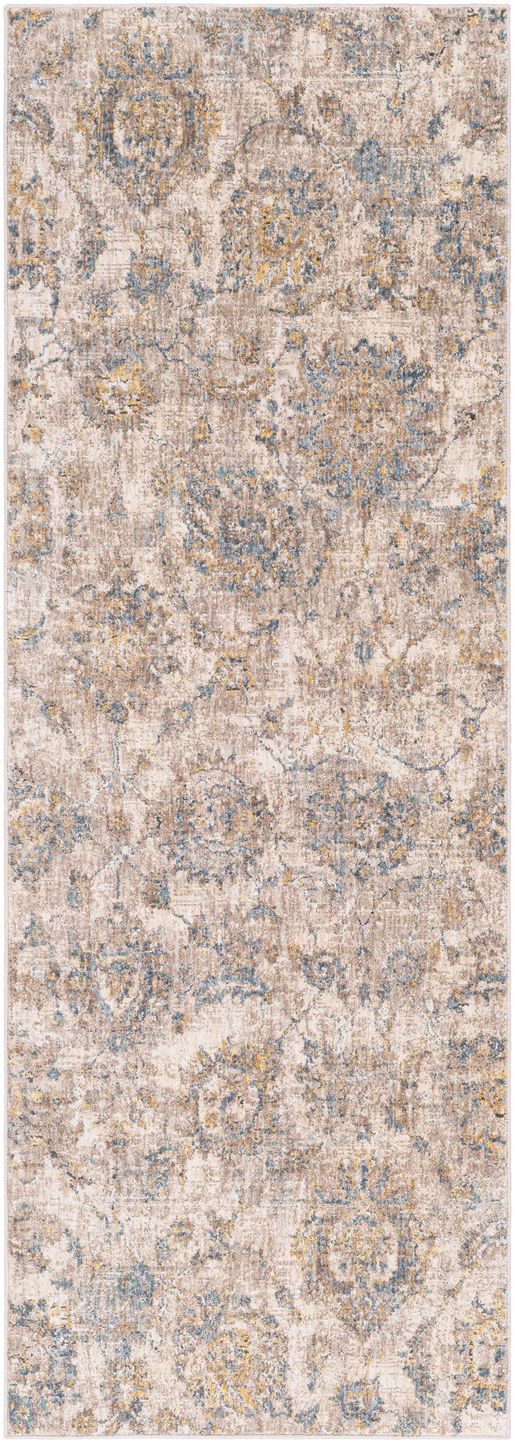 Morinville Teal Floral Rug - Ornate Home